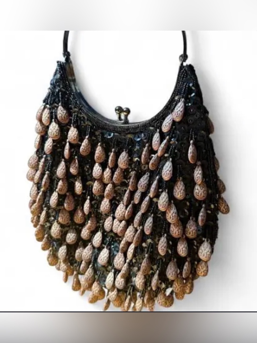 Vintage beaded Black and Brown J&X NY